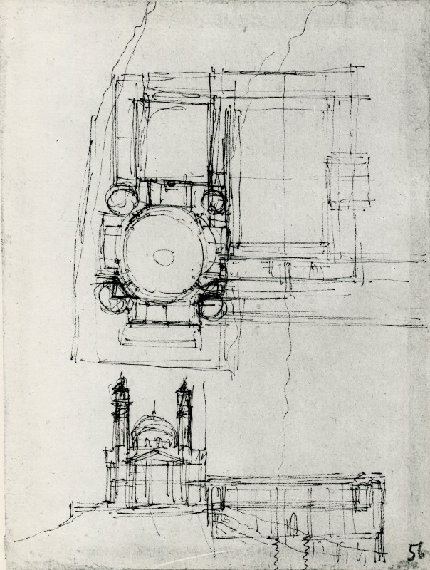 Filippo Juvarra Schizzi per la Basilica di Superga. Torino Museo Civico, AFFTM 173 3984